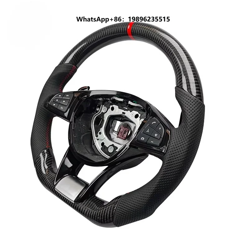 Red Label Carbon Fiber Sport Modified Steering Wheel for C GLC E S CLS  ZC-205-P-1234