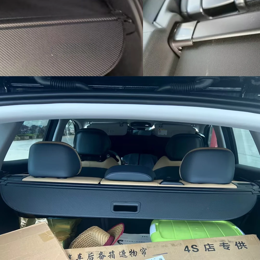 Car Trunk Curtain For Geely Boyue L 2023 2024 2025 FX11 Trunk Luggage Curtain Cargo Covers Anti-peeping Shrinkable Accessories