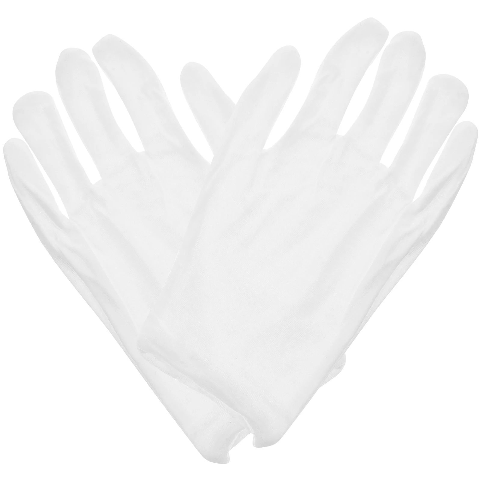 

6 Pairs Cotton Work Gloves 100% Cotton White L Size Safety Gloves for Coin Jewelry Inspection Men Labor Protection