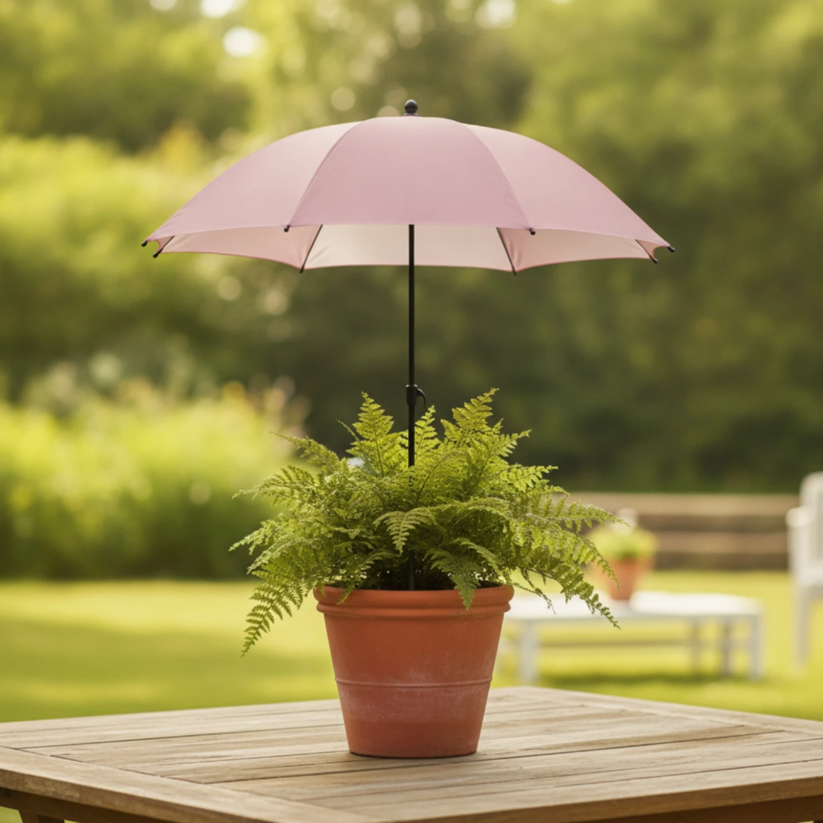 Garden Umbrella with Ground Insert Slim Plant Shade Umbrella with Stake Plant Shade Cover Outdoor High Temperature Resistant