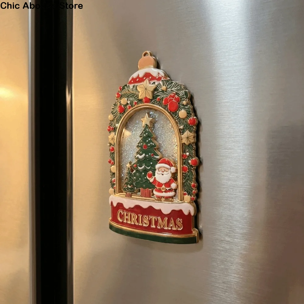 Vintage Collectible Santa - مغناطيس ثلاجة عتيق من سبائك معدنية