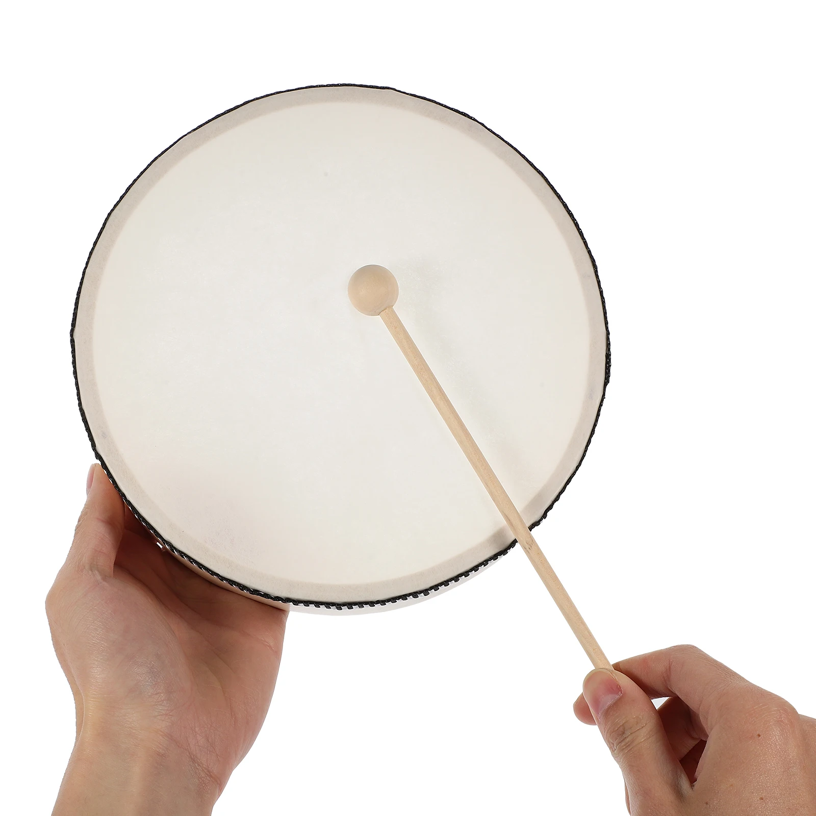 Bębenek Ręczny Instrument Dziecięcy Instrumenty Muzyczne Zabawka Perkusyjna dla Dzieci Zestaw dla Początkujących Drewniany z Pałeczkami