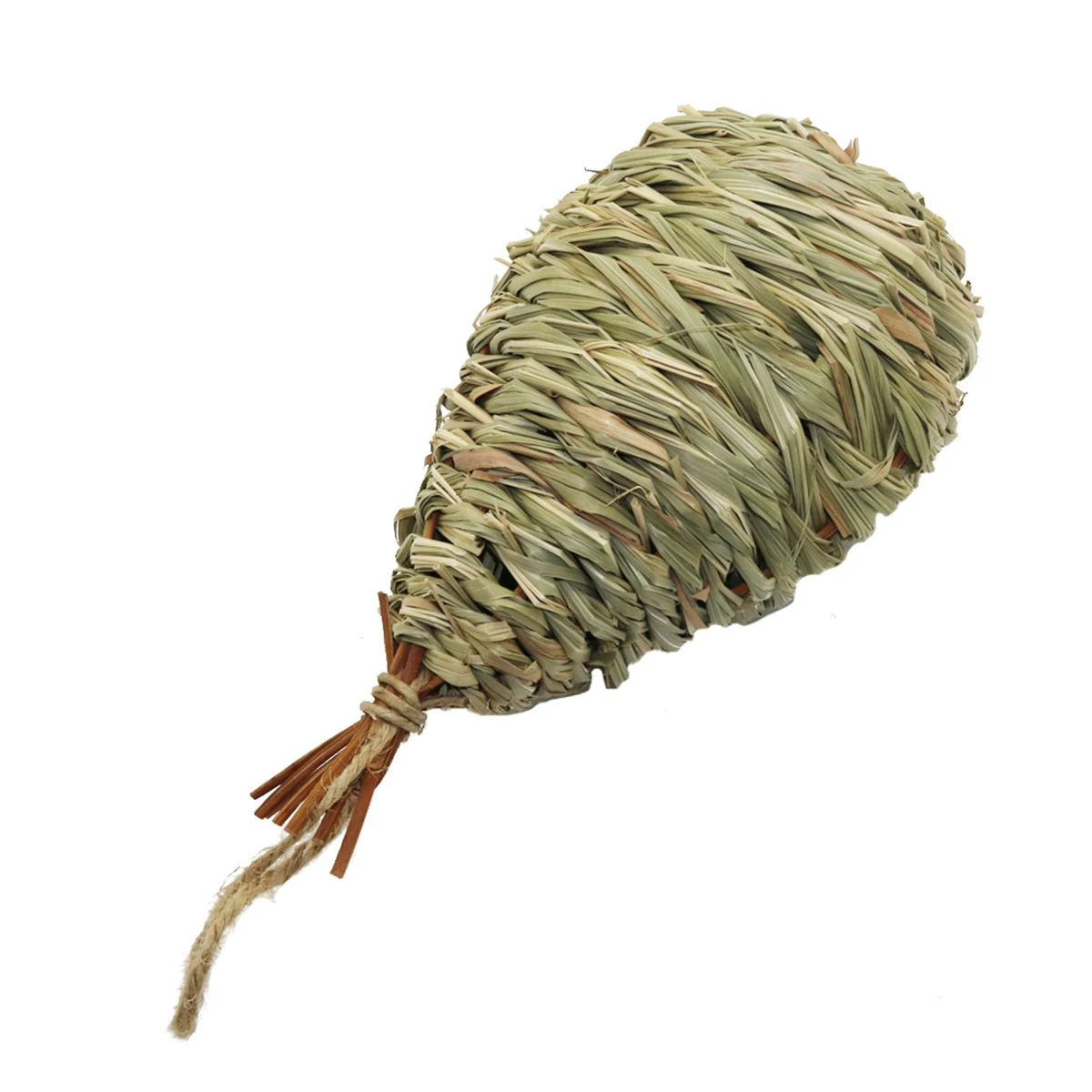 1Pc Hand-woven Water Drop Style Straw Bird Nest Breathable Warm Parrot Pigeon Breeding Box Pastoral Decorative Cage Pet Supplies