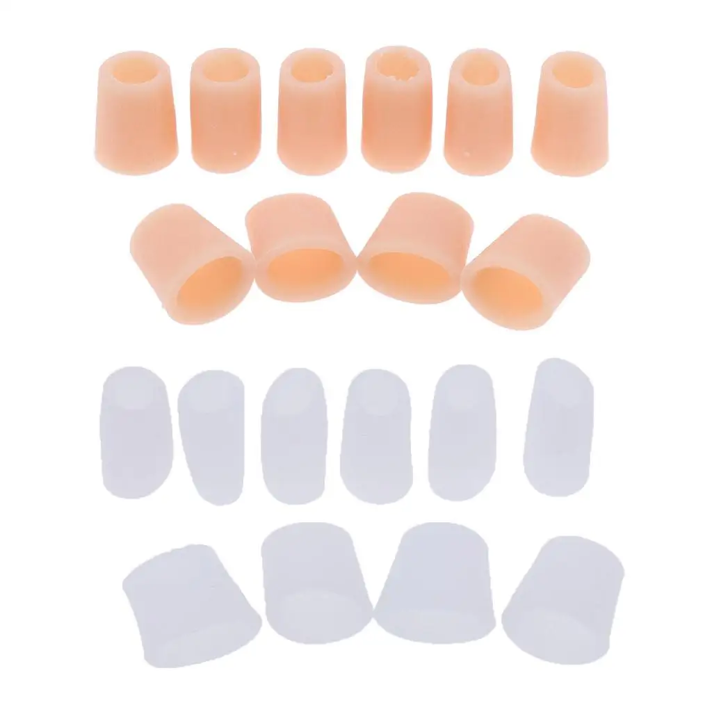 10X Toe Separators Silic Tube Finger Protectors Compression Cushion Brace