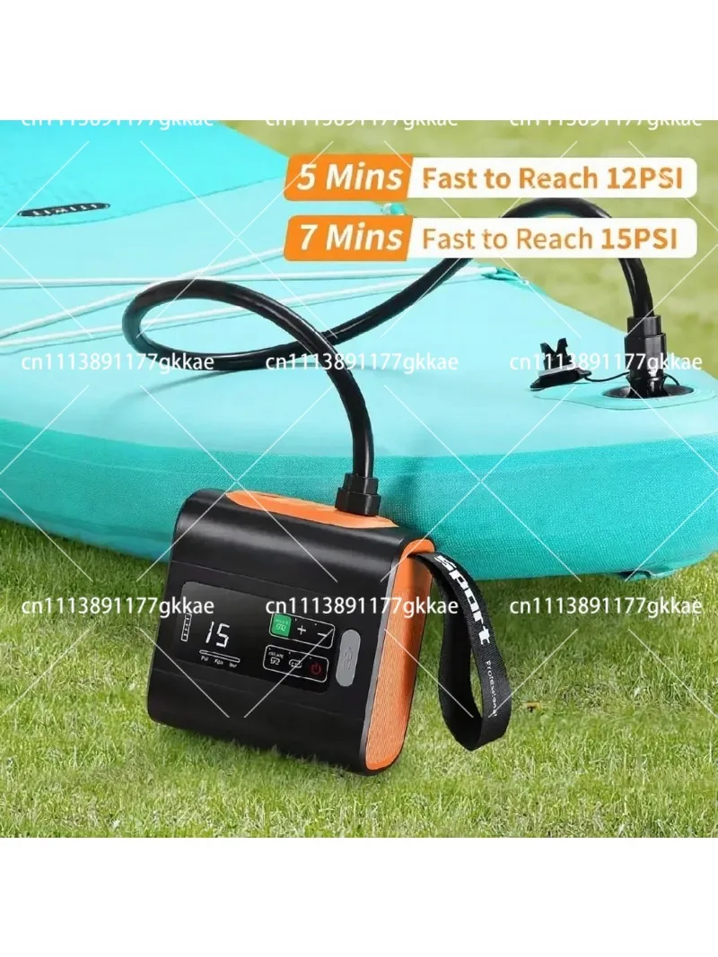 Electric SUP Paddle Board Pump 22 PSI High Pressure Dual Stage Auto Shut Off Intelligent Air Pump