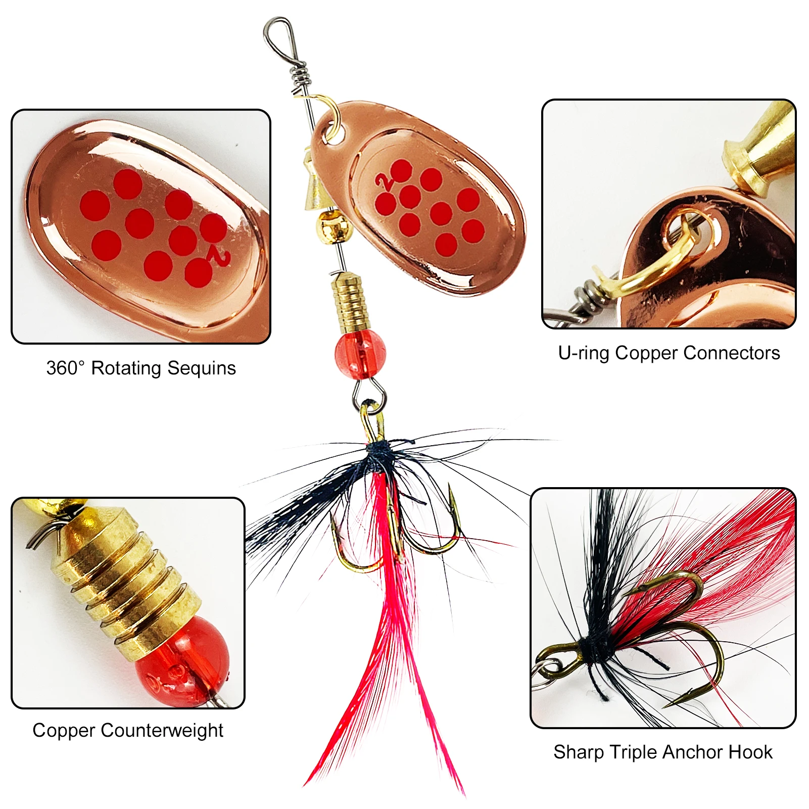 Набор вращающихся приманок FRE – обзор и цена Fishing Lure Box