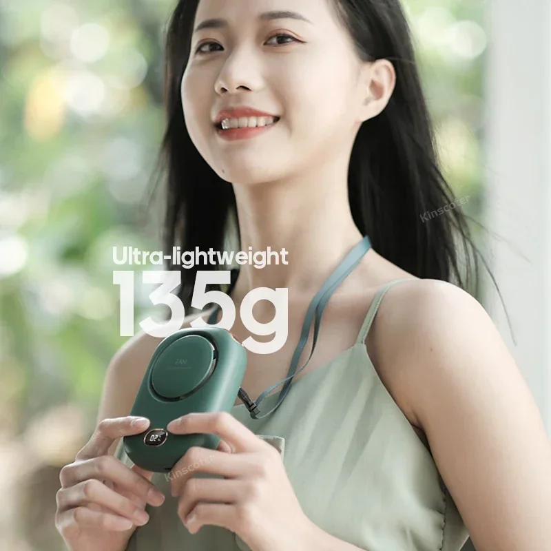 NEW Portable Hanging Neck Fan Mini Cooling Waist Fans Bladeless USB Rechargeable Sports Cooler Fan For Outdoor Sports Travel