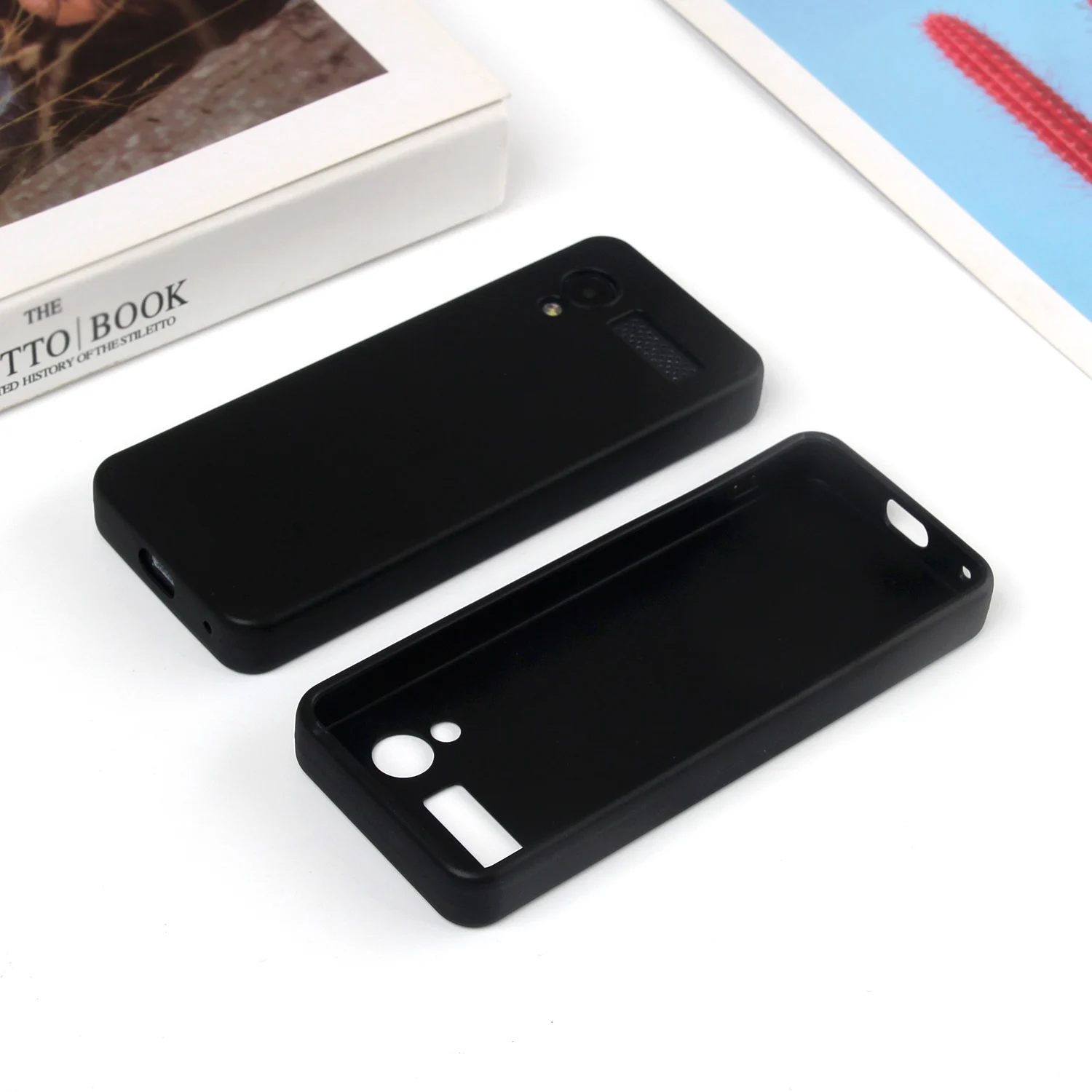 Silicone Case for Philips Xenium E6808, TPU Protection Phone Cover Skin in Stock, Black Color