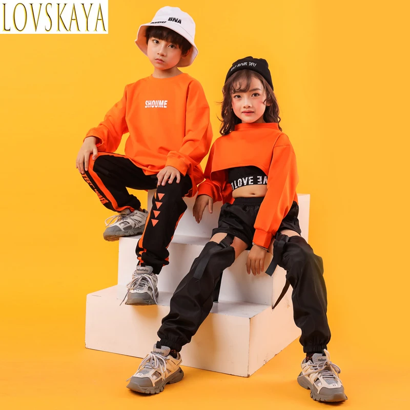 New hip-hop clothing sportswear shirt top cut hollow out girl casual pants jazz dance hall dance clothing clothing