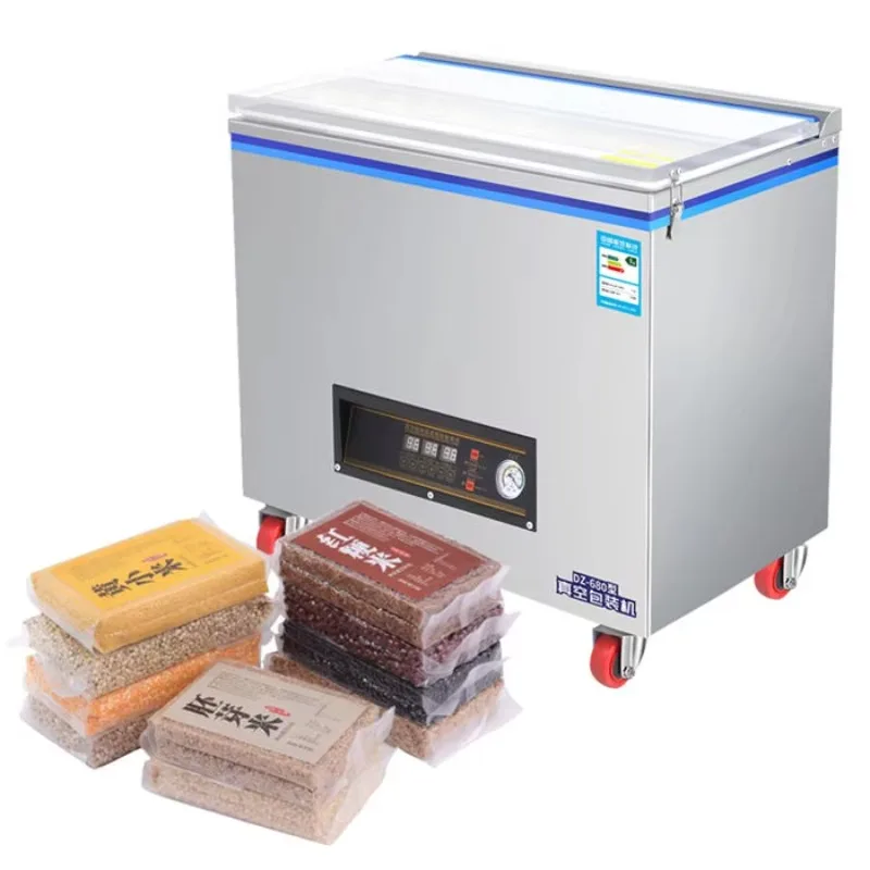 

110V 60 Multifunctional Automatic Electric Food Sealing Machine Stainless Steel Vacuum Sealer Dry Wet Options for Bag Packing