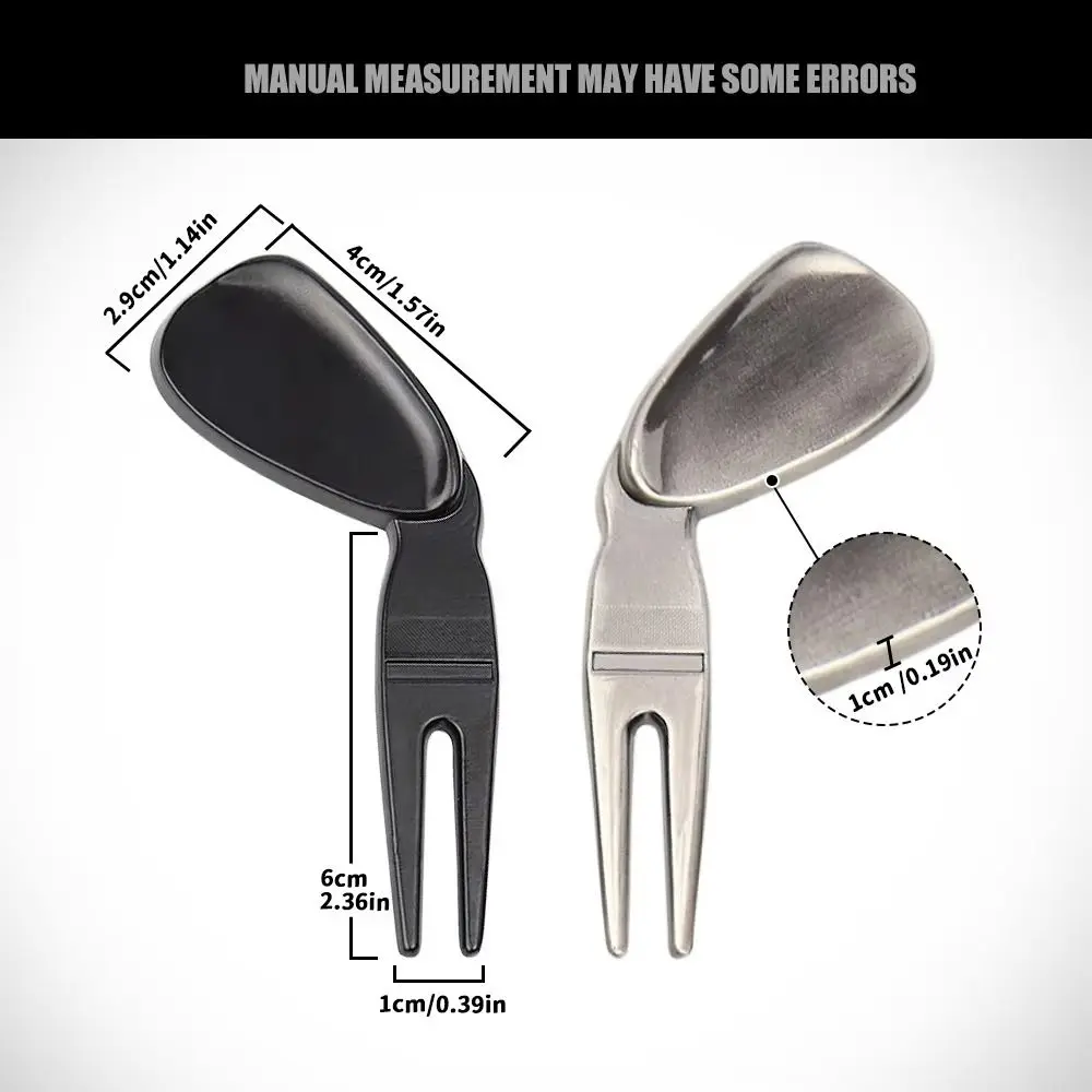 Spacecraft Golf Green Fork Magnetic Portable Divot Fork Zinc Alloy Multifunctional Golf Ball Marker Mark Location