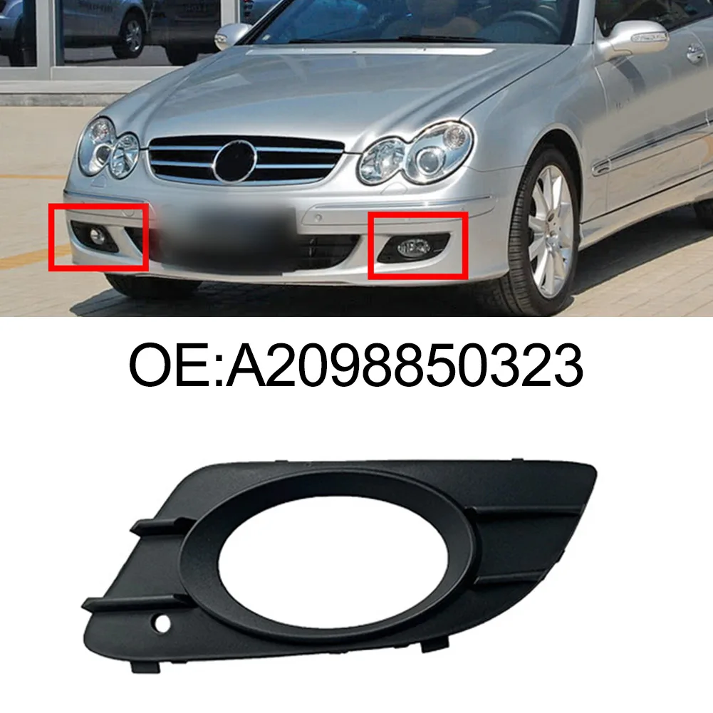 For Mercedes-Benz CLK Bumper Fog Light Fog Light Cover For Fog Light Repair Black Front Bumper Fog Light Cover Protects Fog Lamp