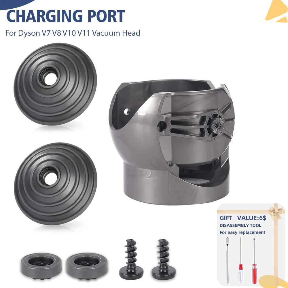 

Direct Drive Suction Head Charging Port For Dyson V7 V8 V10 V11 50W Vacuum With Ball Wheels Side Cover&Screwdriver Accessories