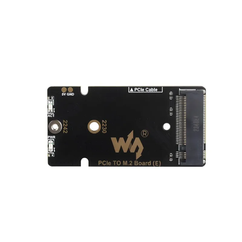 PCIe To M.2 Adapter Board (E) For Raspberry Pi 5, With Cooling Fan, Compatible With 2242 / 2230 Size NVMe Protocol M.2 SSD view 6