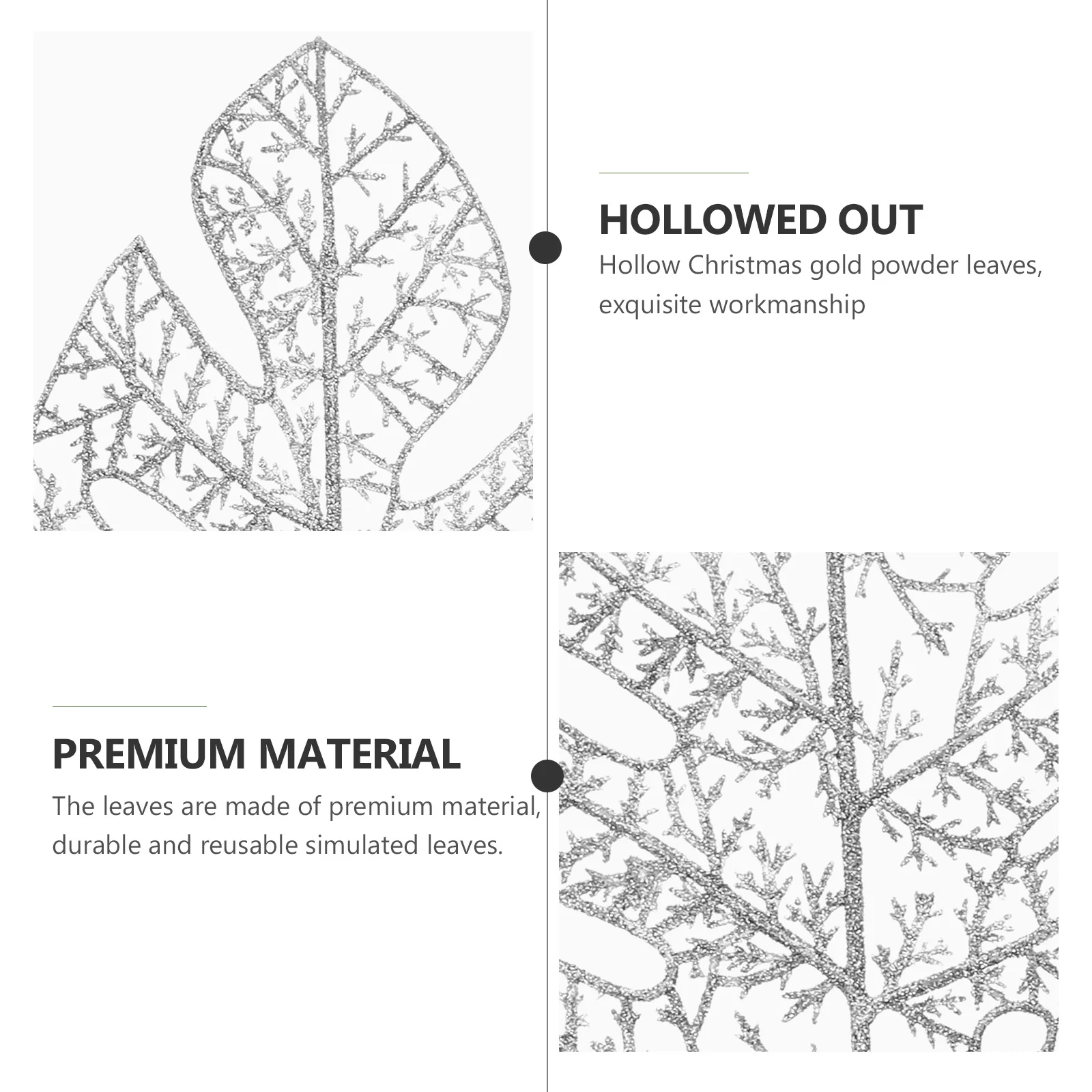 

10Pcs Monstera Leaf Decor Xmas Fake Leaf Simulation for Christmas Garland DIY Flower Arrangement Home Party Background