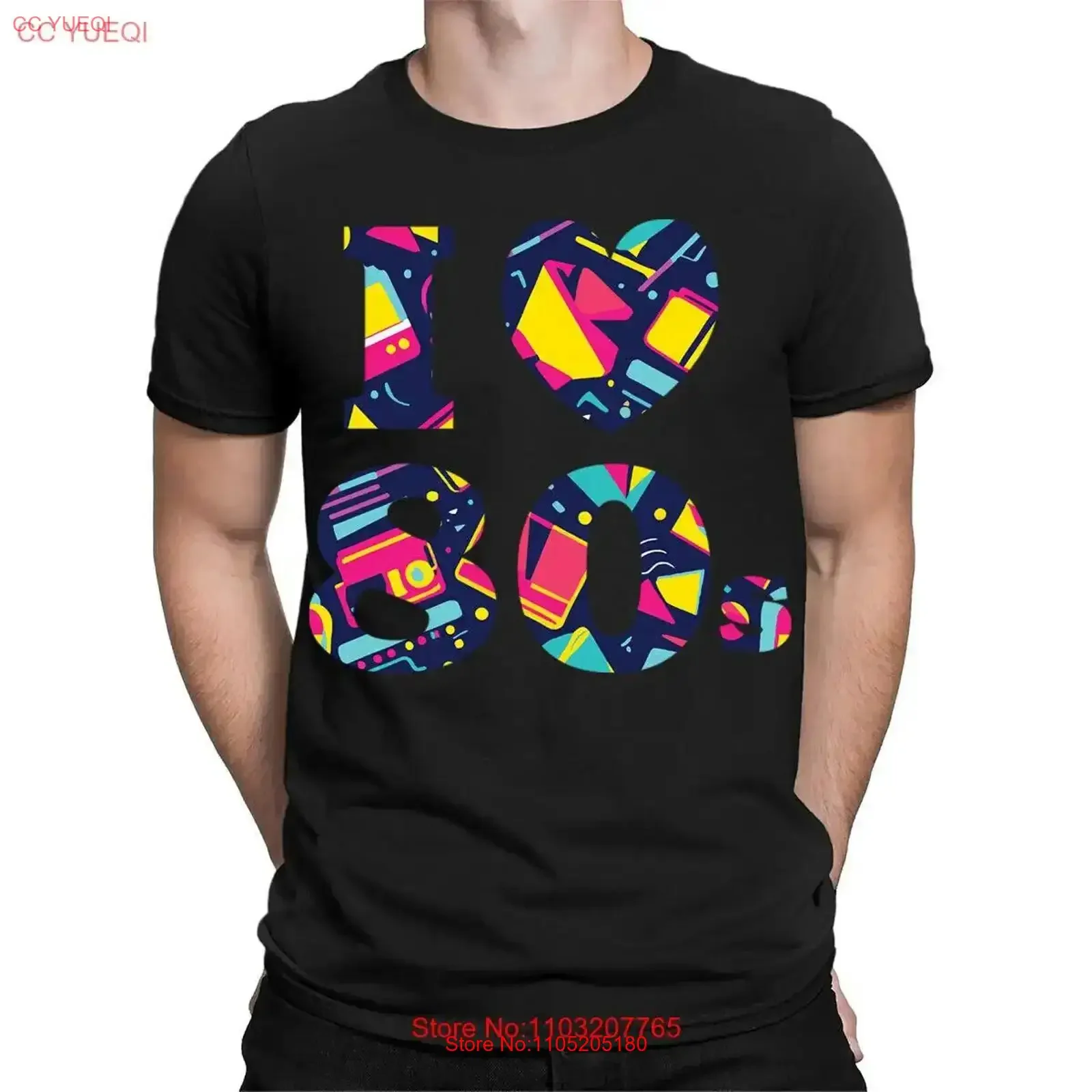 I Love The 80s Fancy Dress Costume Retro Vintage T Shirt Top TA 36 vintage Washed Top For Everyday Wear fashion homme