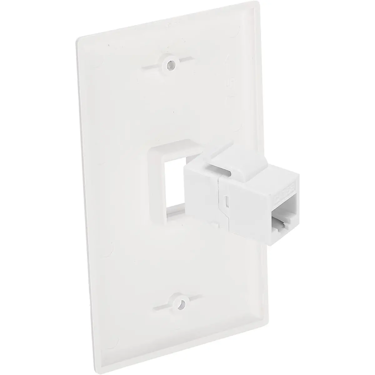 ABSF Single Gang RJ45 Network Wall Plate, Faceplate for RJ45 Jack and Modular Inserts, Ethernet Outlet Cover for Office 10PCS