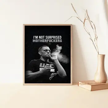 קונור UFC אמנות בד ציור הדפסת ספורט תיבת מייק טייסון פוסטר מופשט פופ תמונה לסלון חדר שינה בית חדר כושר דקור 10 best sales פוסטרים של UFC - №5