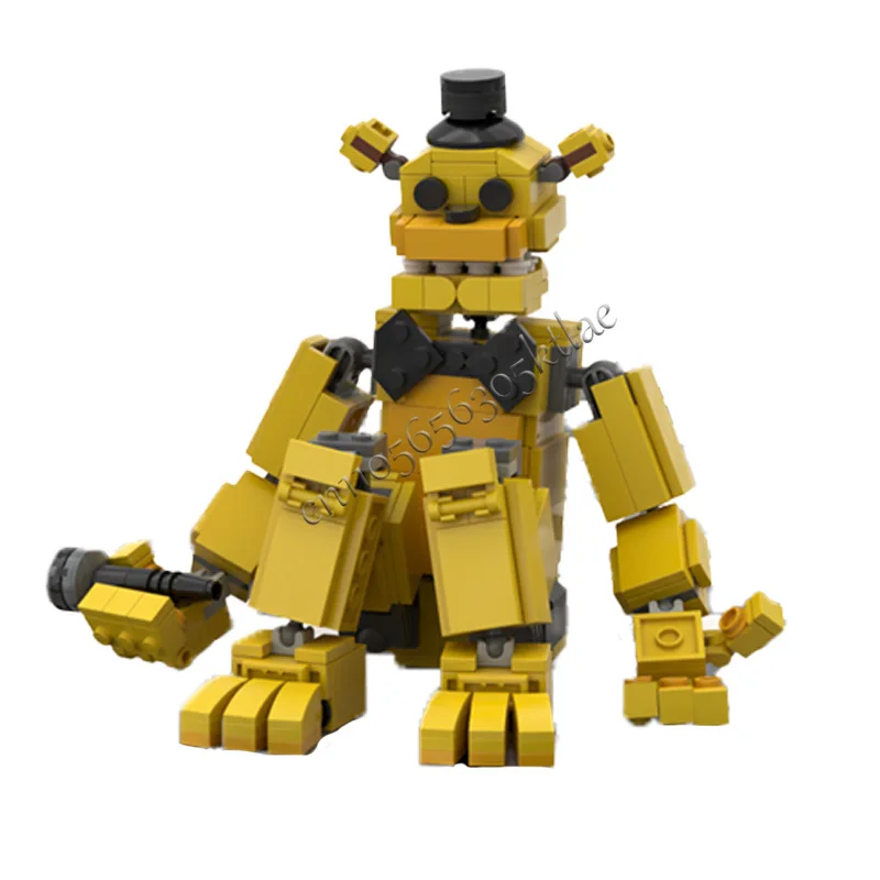 Golden Freddy MOC Personalizza la serie di personaggi famosi del gioco IRyS imposta giocattoli di assemblaggio per l'educazione creativa fai-da-te Collezione di regali per bambini