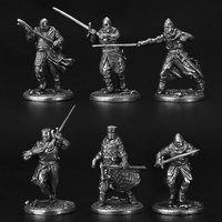 Metal Medieval Holy Land The Knights of The Guardians Soldier Model Action Figures Board Game Piece Ornament Accessorie Mini Toy
