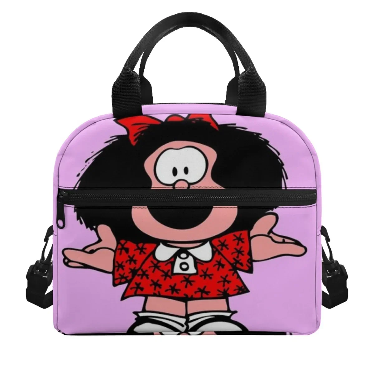 Mafalda Cartoon Design Lunch Box School Child Stylish New Insulation Thermal Package Convenience Bolsa De Almuerzo