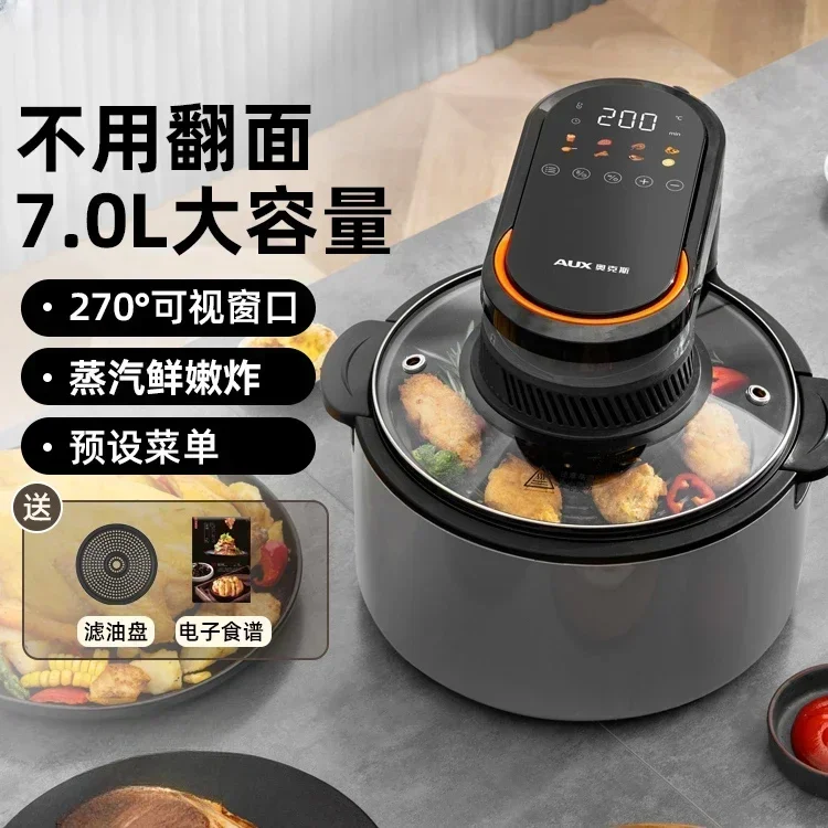 Home-use air fryer. No-flip. Visible. Multifunctional Smart. New oven integrated Electric fryer. Also known as freidoras de aire