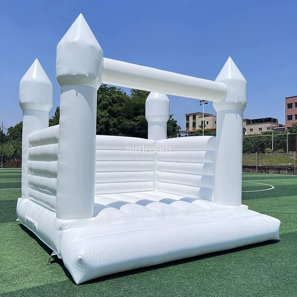 Gonfiabile bianco casa di rimbalzo castello pieno PVC grande casa gonfiabile commerciale letto di salto per adulti e bambini festa di nozze