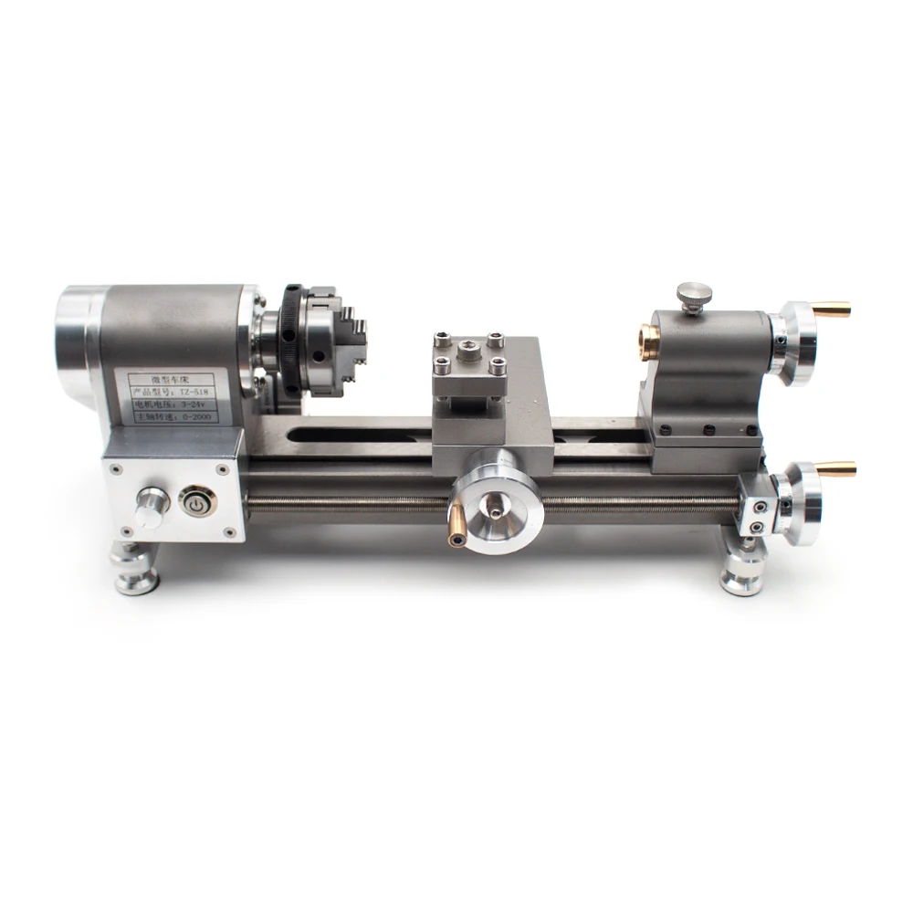 Multi-function Precision Mini Lathe Machine for Wood & Metal - 50mm Chuck, 0-2000 RPM Stepless Speed