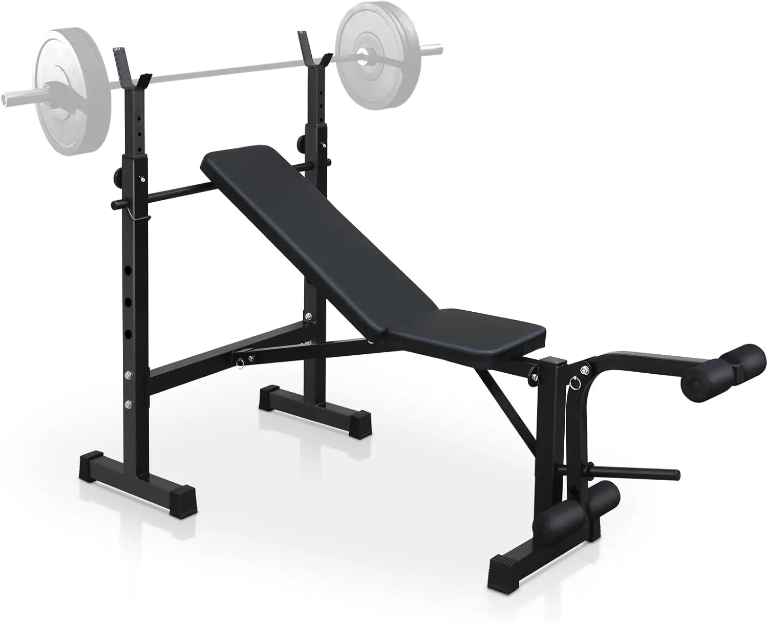 

Adjustable Weight Bench Workout Bench Bench Press Set with Squat Rack and Bench Leg Exercises Preacher Curl Rack Weight Storage