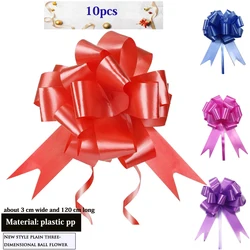 10 Pcs Multiple Colors Pull Bows Gift Knots Ribbons Wedding Gift Knots Birthday Gift Wrapping Bows Celebration Car Decoration