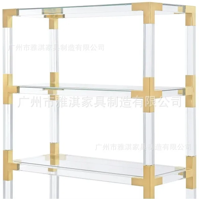 Factory direct sales Acrylic stainless steel bookshelf Acrylic bookcase Acrylic book store display rack