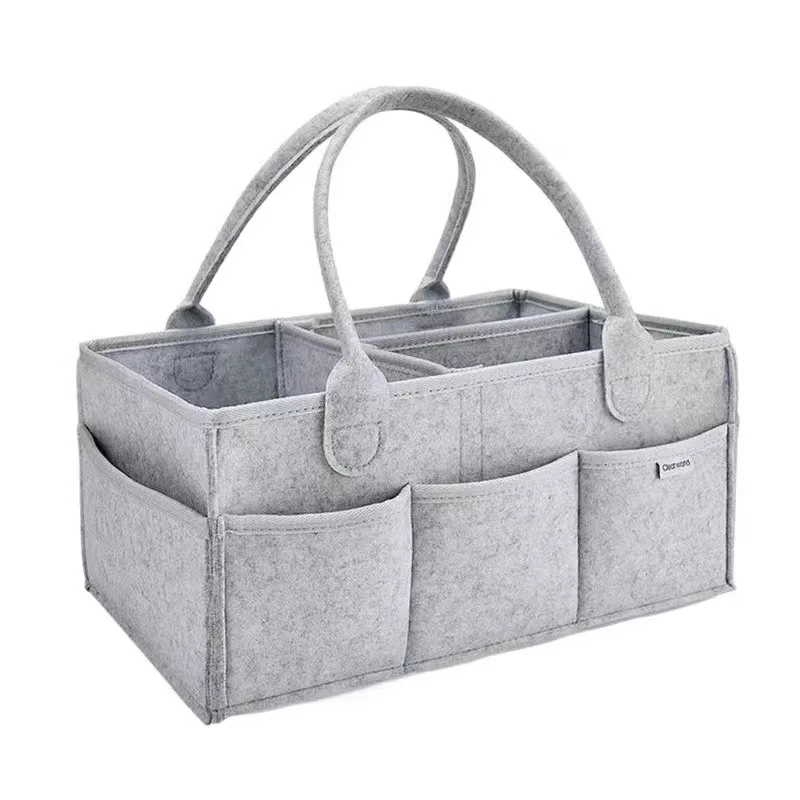 Baby Felt Storage Bag Portable Handbag Large Pocket Multi functional Shopping Bag For Mothers Baby For Pet Storage Travel Bag 가방