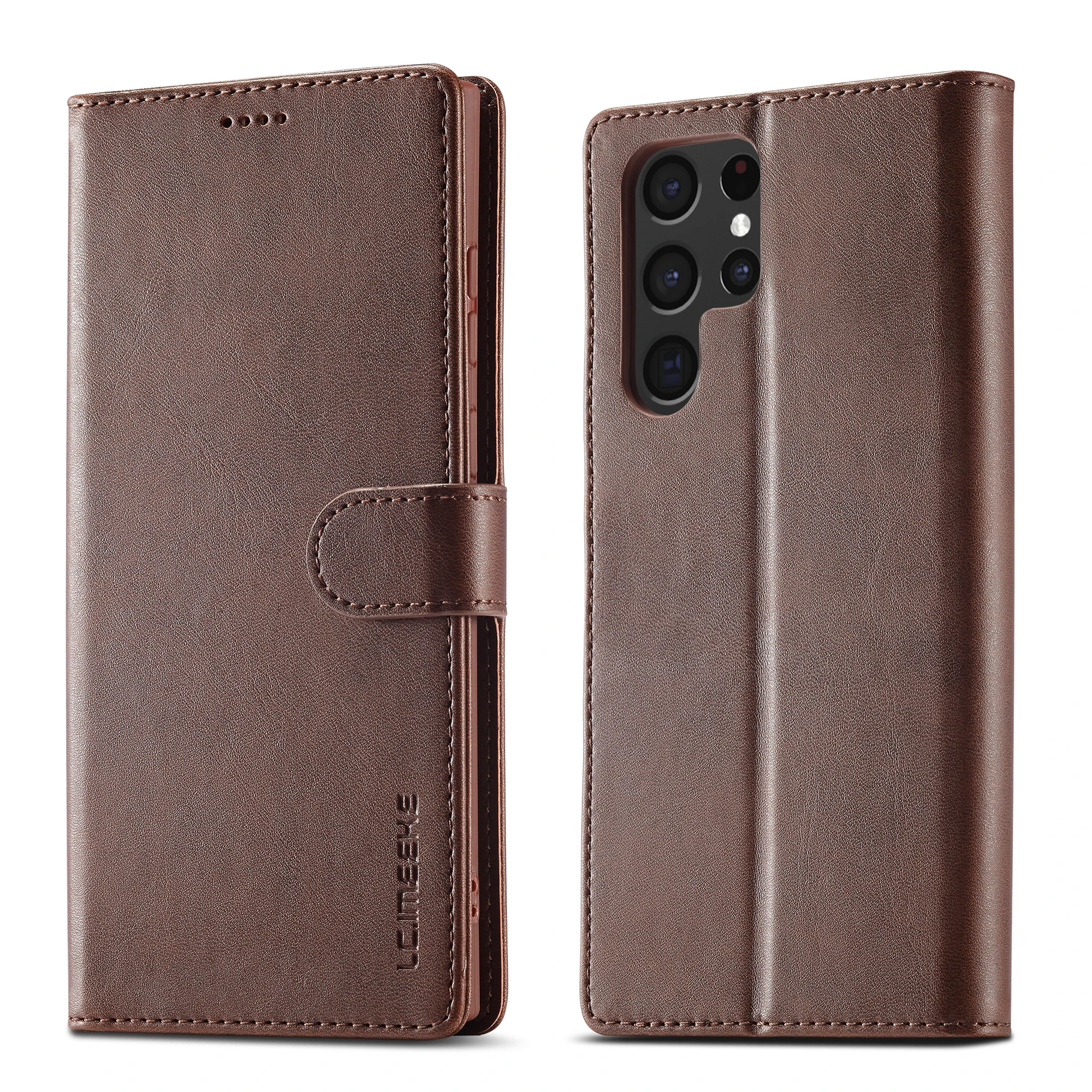 Business Leather Case for Samsung Galaxy S26 S25 Ultra S24 FE S23 Plus A17 A16 A26 A36 A56 A37 A57 Flip Wallet Card Phone Cover