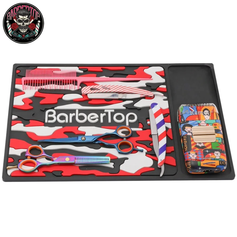 Salon Silicone Magnetic Waterproof Table Mat Hairdresser Scissor Combs Storage Cushion Barbershop Professional Tools Accessories