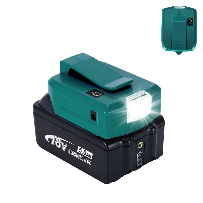 

For Makita Power Tool Charger Lamp 14.4-18V Li-Ion Battery 12W Household USB Portable Lighting Flashlight Without Battery