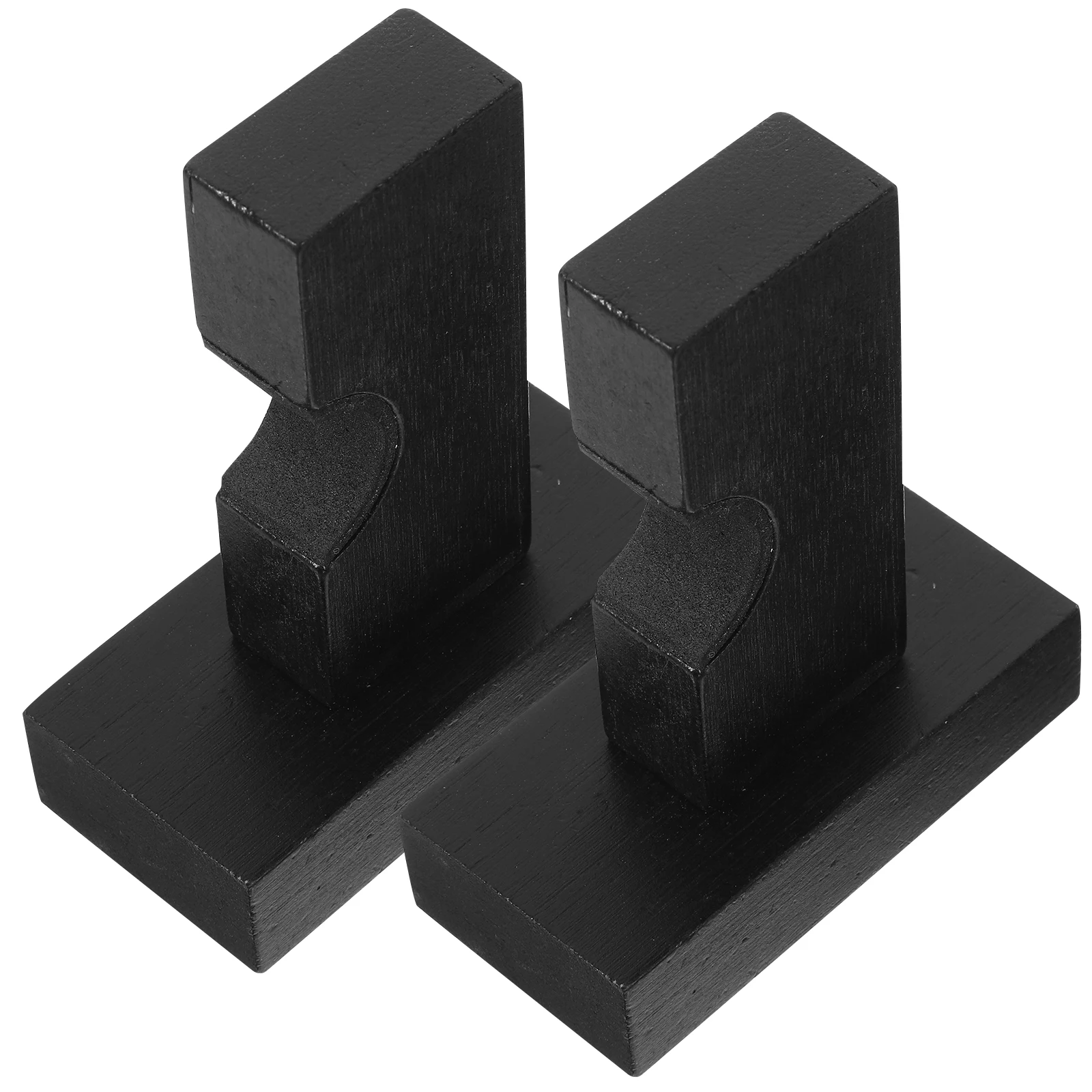 

1 Pair Black Wall Mount Bat Holders Wood Baseball Bats Display Rack Sturdy Storage Horizontal Organizers