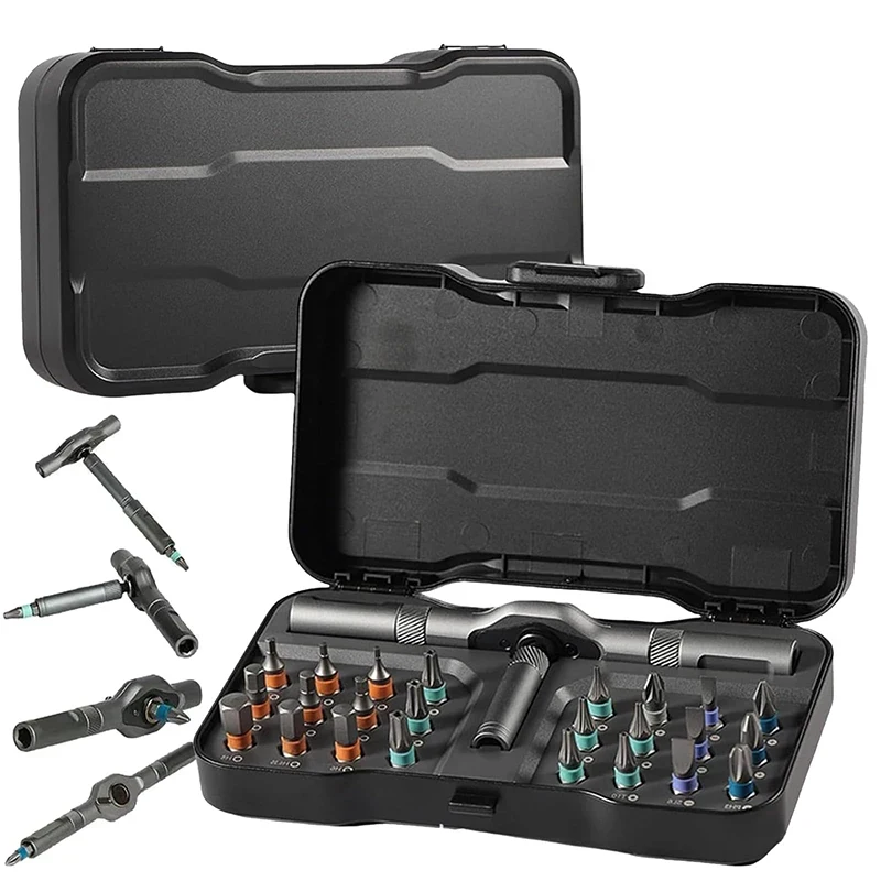 24 In 1 Dly Magnetic Ratchet Screwdriver Set Compact And Portable Ratchet Screwdriver fix Furniture Electronics & Glasses