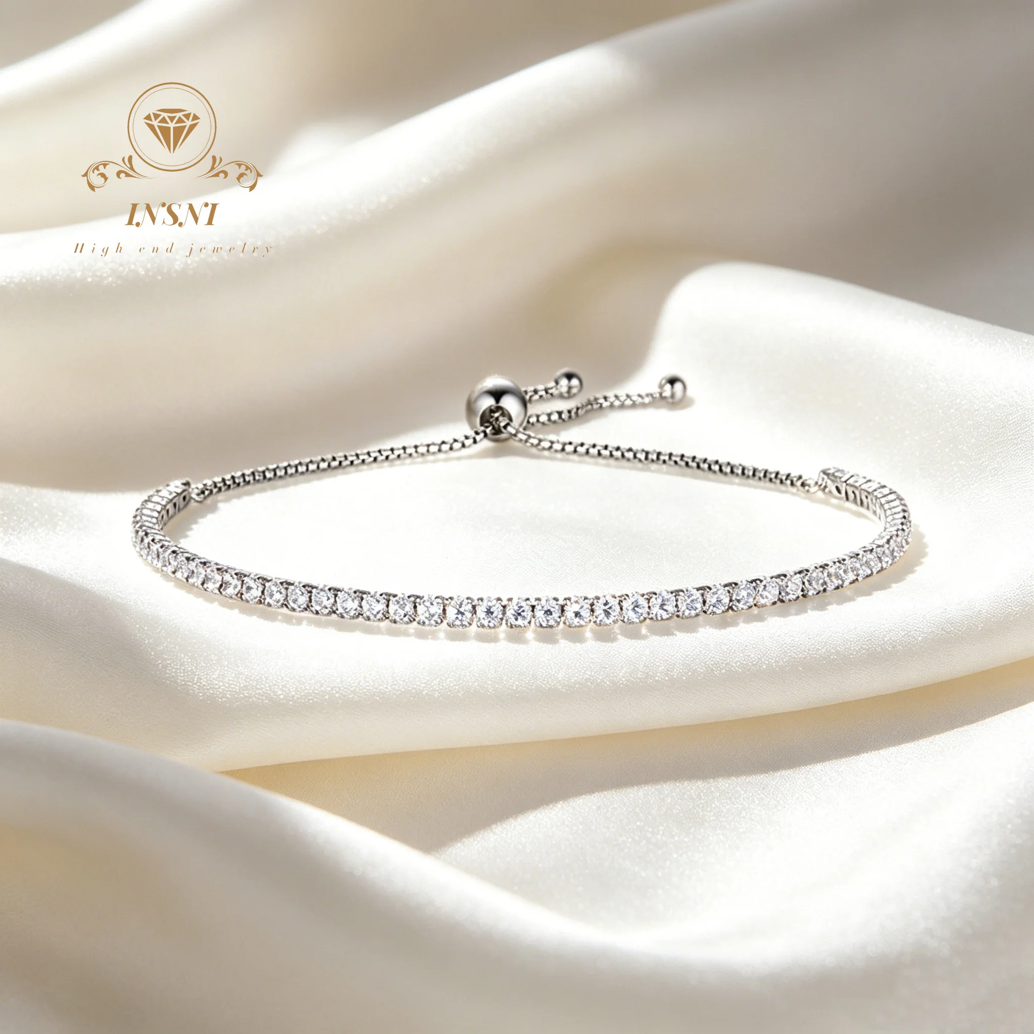 

Moissanite Bracelet Accessories Women's S925 Sterling Silver Light Luxury Jewelry Bracelet Accessories Affordable Women Gifts