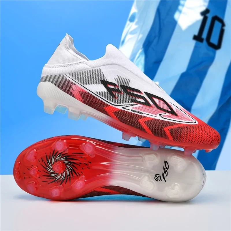 Neue Herren-Fußballschuhe, Sportschuhe, Futsal, hoher Knöchelschutz, atmungsaktiv, rutschfest, hochwertige, ultraleichte Fußballschuhe für Outdoor-Spiele – Detail 2