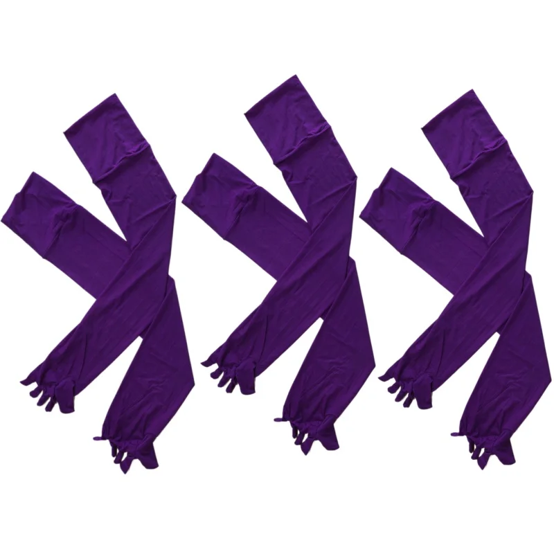 3 Pairs Five-toed Style Harajuku Stockings Solid Color Wide Edge Over Knee Oil Shiny Y2K Cute Stockings Holiday Home Club Wear