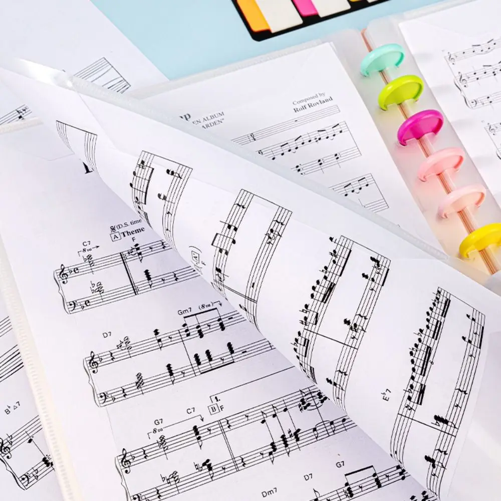 

Plastic Music Score Folder A4 Transparent Music Clip Flexible Portable Document Storage Organizer Paper Sheets Protection