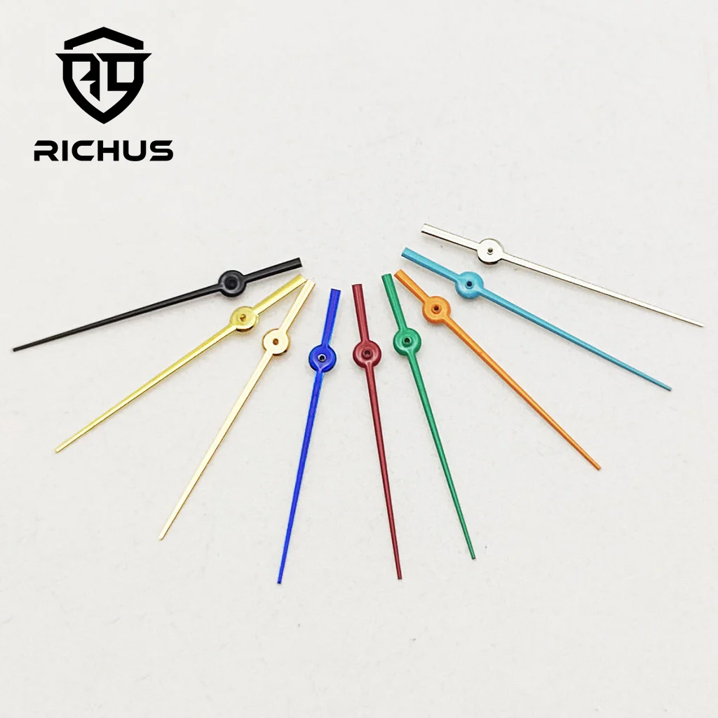 Manecillas de reloj RICHUS plateadas/doradas/oro rosa/negras/azules compatibles con movimiento NH34 NH35 NH36 ETA2824 2836 Miyota8215-DG