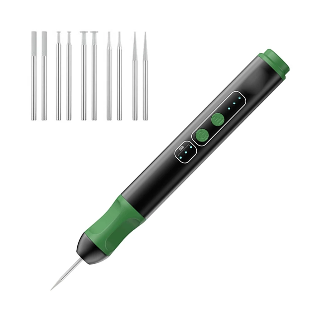 

FOR MINI Electric Pen Grinder with Adjustable Speed Control and 10 Sanding Heads for Circuit Board Chip Polishing Tasks