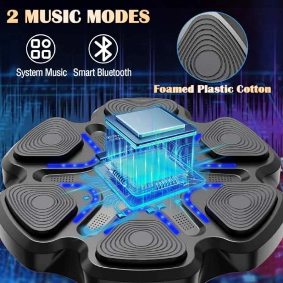 Allenatore di boxe musicale Bluetooth intelligente montato a parete con guantoni da boxe per uso domestico interno e in palestra Allenamento elettronico per bersaglio da boxe