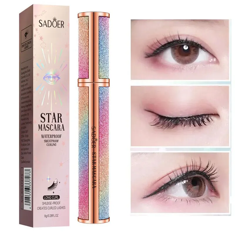 1 Piece Mascara Waterproof Thickening Lengthening Quick Dry Mascara Brush Eyelash Long Lasting Curl Black Eyelash Beauty Tools