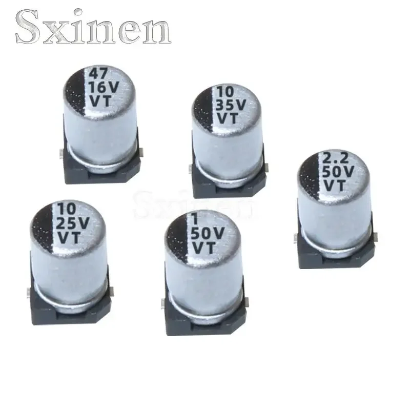 10 개/갑 Sxinen 4*5.4 칩 알루미늄 전해 커패시터 1 미크로포맷 2.2 미크로포맷 3.3 미크로포맷 4.7 미크로포맷 10 미크로포맷 22 미크로포맷 47 미크로포맷 10V/16/25/50V
