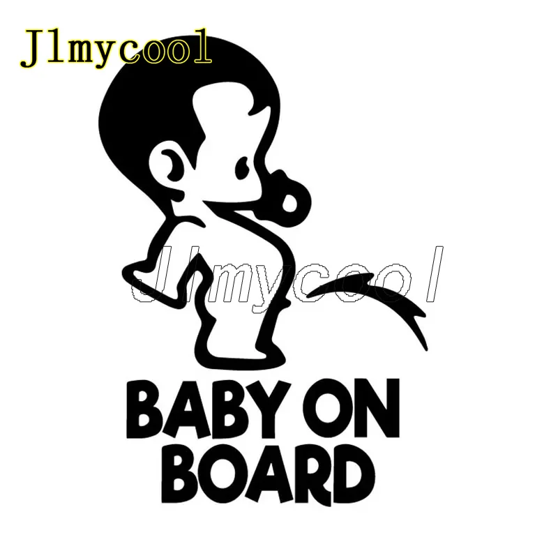 Funny Cartoon Baby on Board Popular Car Sticker PVC New Design Fashion Cool Style Waterproof Auto Decal Decor