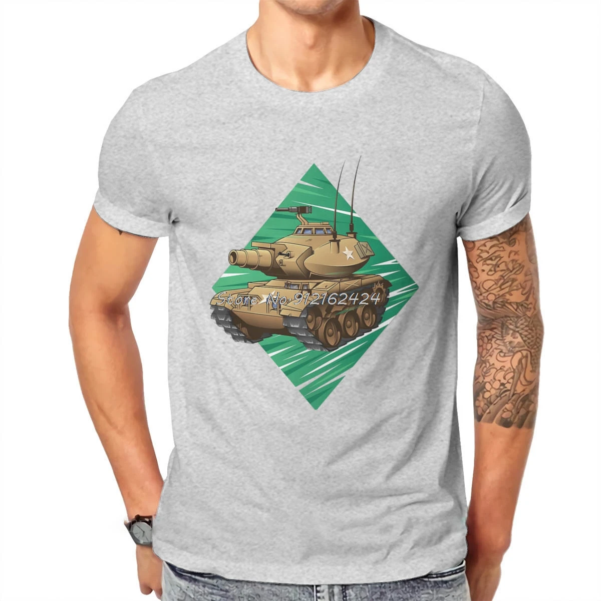 World Of Tanks Classic Game Armored Tank Sheridan T Shirt Vintage Goth Summer Large Cotton Men's Tees Harajuku Oversize TShirt