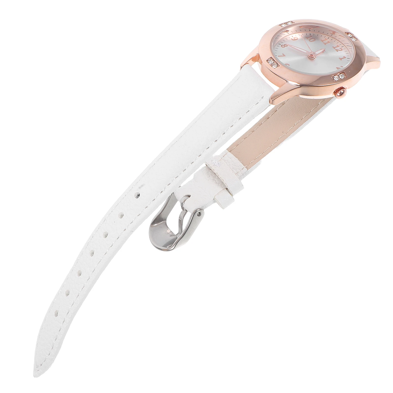 

Ladies Waterproof Quartz Watch Watches for White Synthetic Wrist Miss