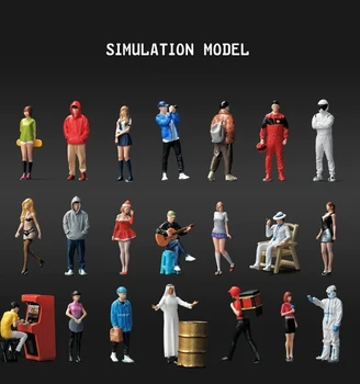 Miniaturen Figur 1/64 bemalte Figuren Mini Puppe Modell kreative Fotografie Sand Tisch Szene Requisiten DIY Landschaftsbau Display